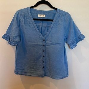 Madewell chambray blouse, S